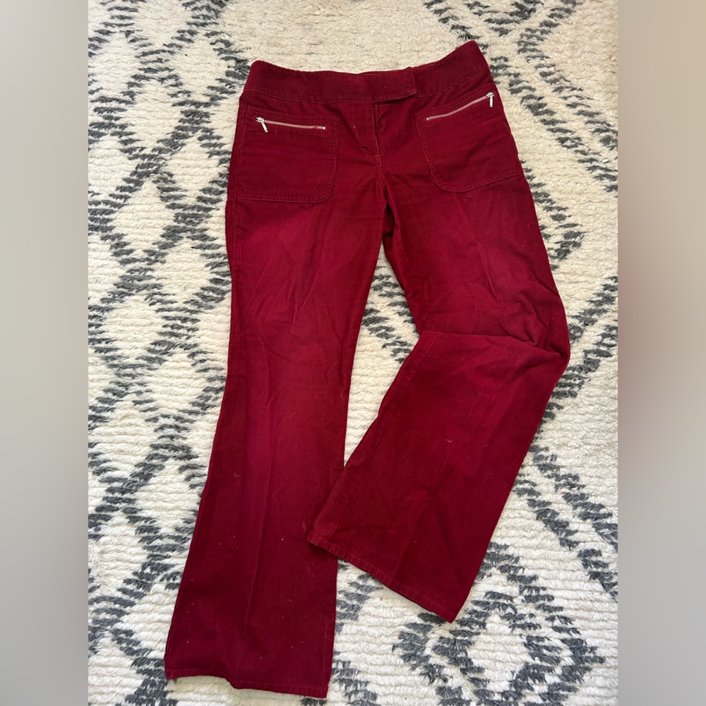 Maroon/red corduroy pants